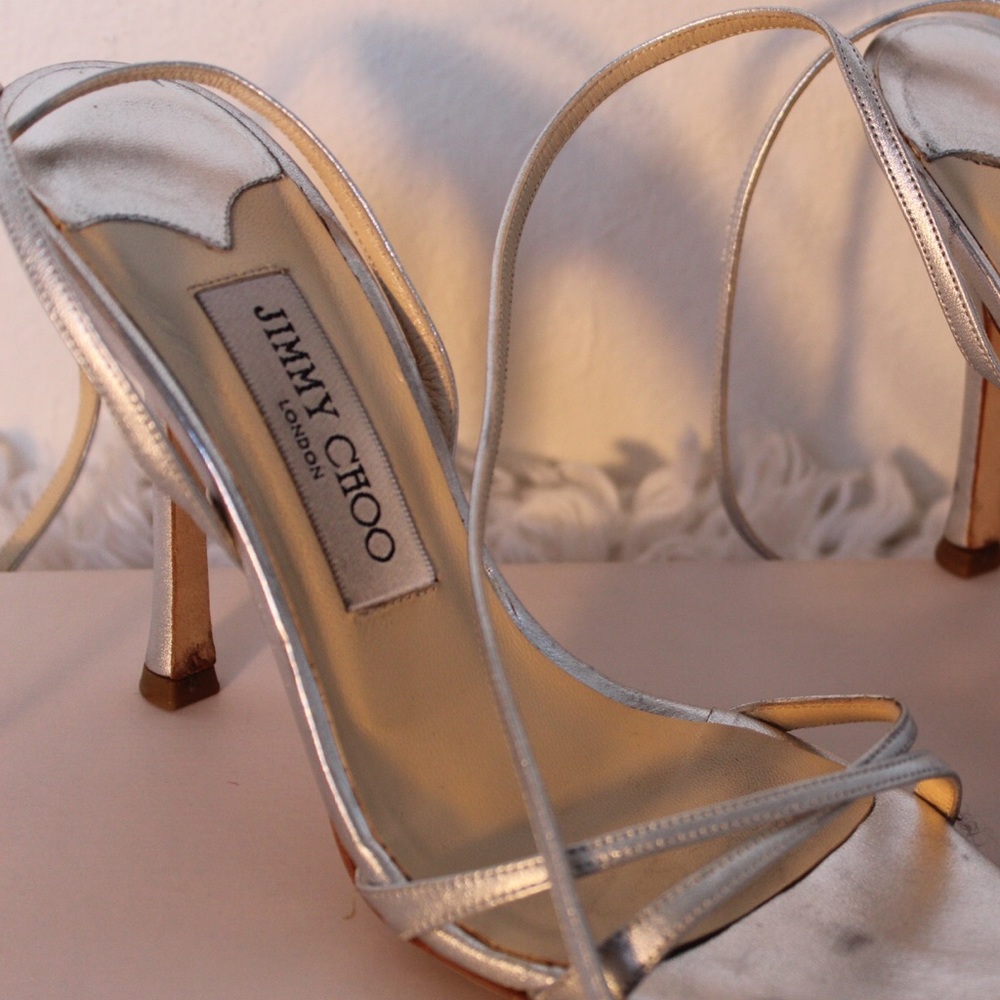 silver jimmy choos!